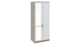 Шкаф для одежды с 1-ой глухой и 1-ой зеркальной дверями «Прованс» (Дуб Сонома трюфель Крем)