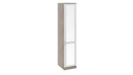 Шкаф для белья с 1-ой зеркальной дверью правый «Прованс» (Дуб Сонома трюфель/Крем)