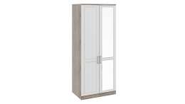 Шкаф для одежды с 1-ой глухой и 1-ой зеркальной дверями «Прованс» (Дуб Сонома трюфель Крем) 