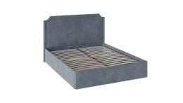 Кровать с подъемным механизмом «Кантри» (Замша синяя) 2000x1600мм (Т)