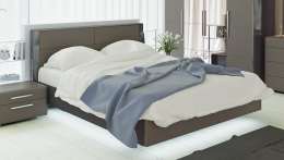 Кровать без подъемного механизма «Наоми» (Фон серый, Джут) 2107х1724мм (Т)